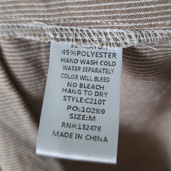 Glam LA Pinstriped Flutter Sleeve Wrap Blouse - Picture 8 of 8